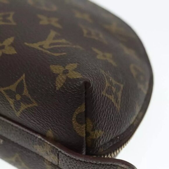 LOUIS VUITTON Monogram Trousse Demi Ronde Cosmetic Pouch LV Auth - Picture 13 of 16